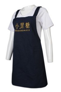 AP163 sample-made aprons black body aprons Logo aprons manufacturers  hospitality aprons